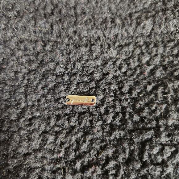 Victoria's Secret PINK Black Sherpa Soft and Cozy Robe with Pockets Size XS/S - Picture 7 of 7